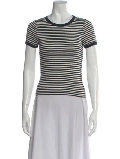 Pre-owned Doen Striped Crew Neck T-shirt In Multi