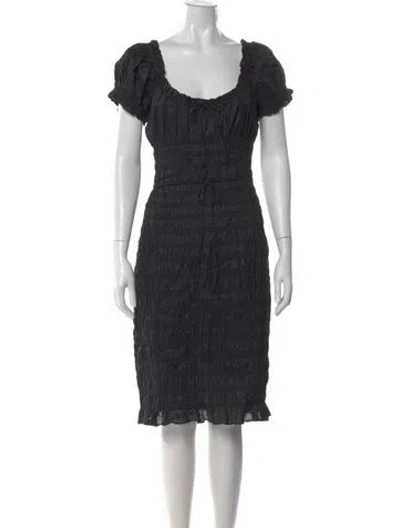 Pre-owned Doen Striped Knee-length Dress W/ Tags In Black