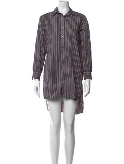 Pre-owned Doen Striped Mini Dress In Multi