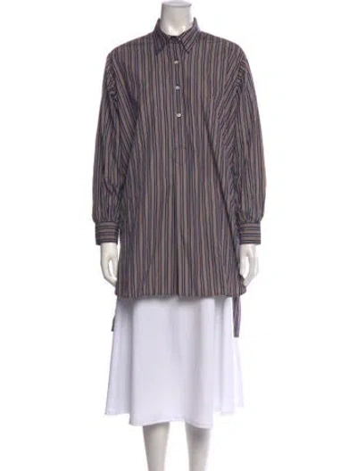 Pre-owned Doen Striped Mini Dress In Multicolor