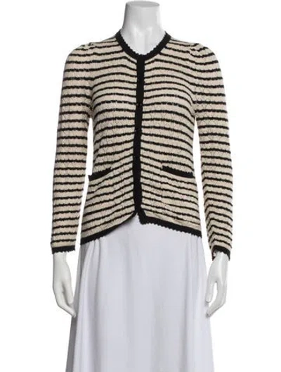Pre-owned Doen Striped Open Front Sweater In Multicolor