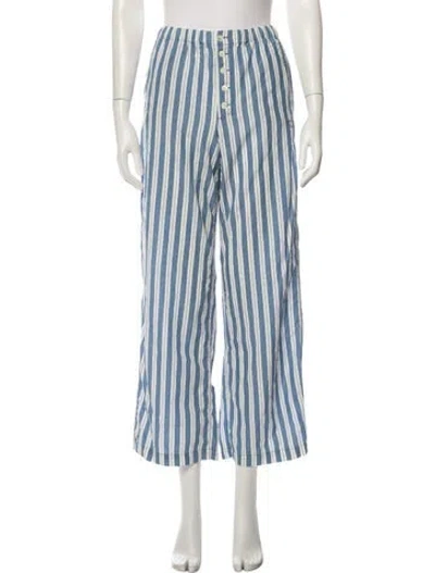 Pre-owned Doen Striped Pajamas In Blue