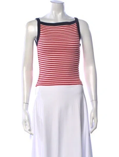 Pre-owned Doen Striped Scoop Neck Top In Neutrals