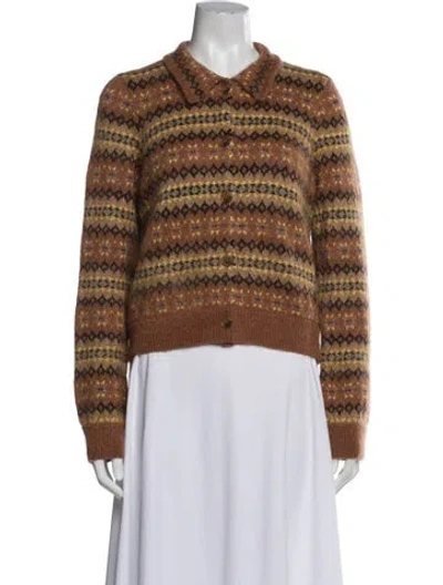 Pre-owned Doen Striped Sweater In Brown