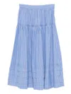 Doen Striped Tiered Skirt In Blue
