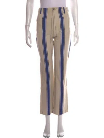Pre-owned Doen Striped Wide Leg Pants In Neutrals