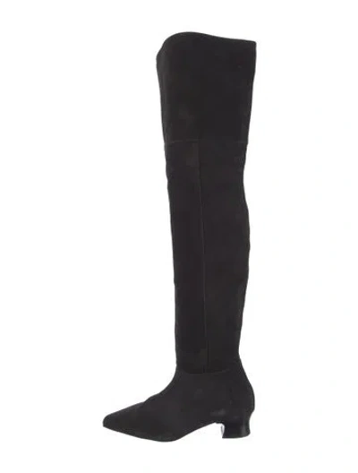 Pre-owned Doen Suede Boots In Black