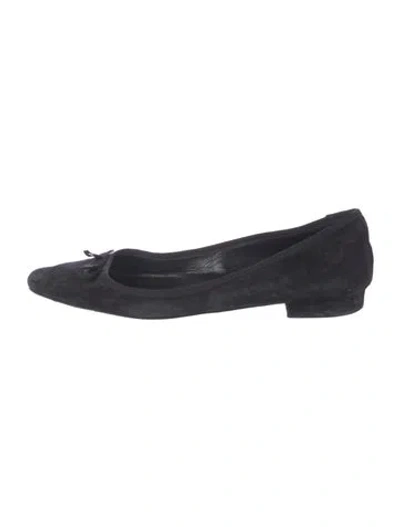Pre-owned Doen Suede Flats In Black