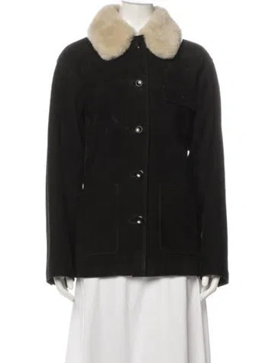 Pre-owned Doen Suede Jacket In Black