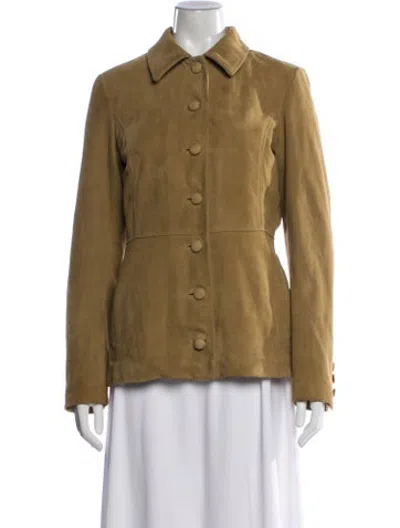 Pre-owned Doen Suede Jacket In Yellow