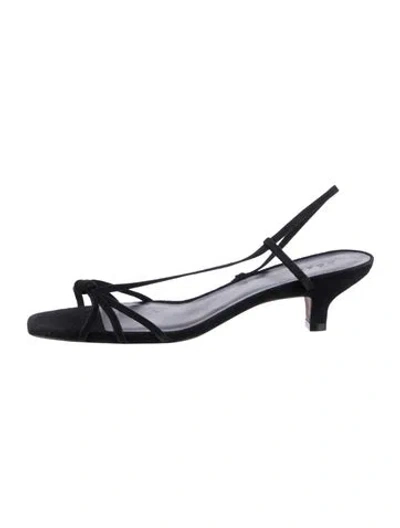 Pre-owned Doen Suede Sandals In Black