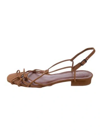 Pre-owned Doen Suede Sandals In Brown