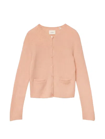 Doen Thea Button-up Patch-pocket Cardigan In Pink