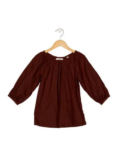 Pre-owned Doen Babies' Toddler Girls' Long Sleeve A-line Dress In Red