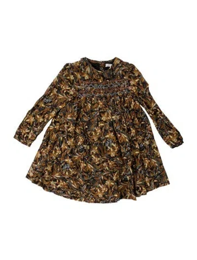 Pre-owned Doen Babies' Toddler Girls' Patterned Dress In Black