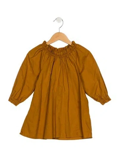 Pre-owned Doen Babies' Toddler Girls Pleated Dress In Neutral
