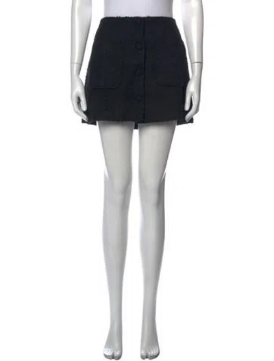 Pre-owned Doen Tweed Pattern Mini Skirt W/ Tags In Black/neutrals