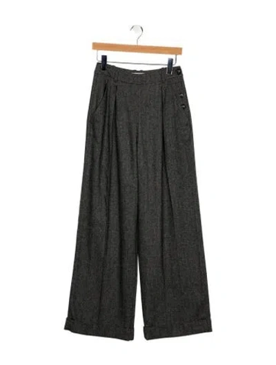 Pre-owned Doen Tweed Pattern Wide Leg Pants In Multi