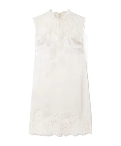 Doen Valeria Scalloped Lace-trimmed Dress In White