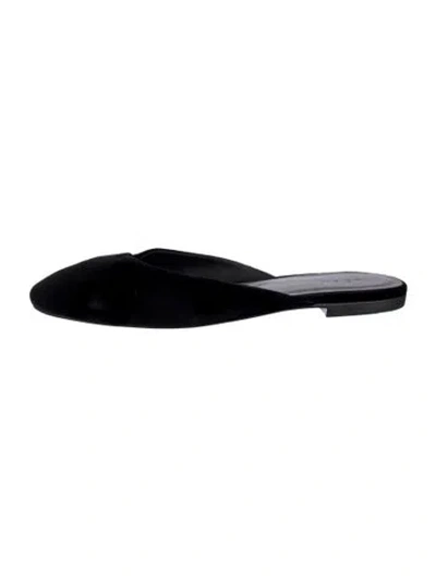 Pre-owned Doen Velvet Mules In Black