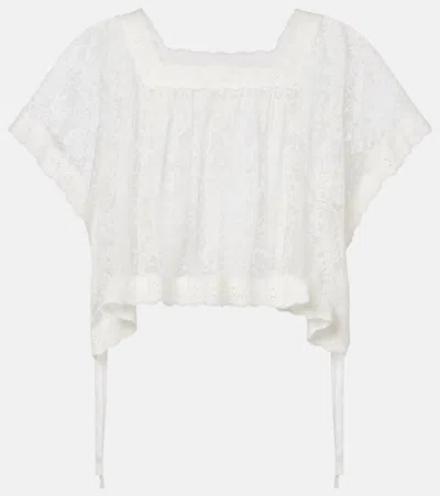 Doen Dôen Vennette Cropped Lace Top In Multi