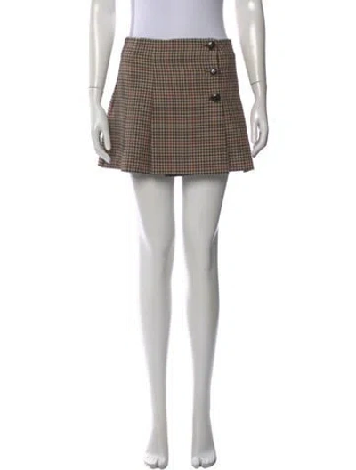 Pre-owned Doen Virgin Wool Mini Skirt W/ Tags In Purple