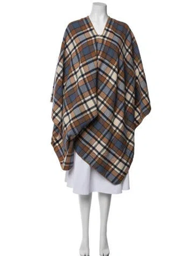 Pre-owned Doen Virgin Wool Plaid Print Sweater W/ Tags In Neutrals