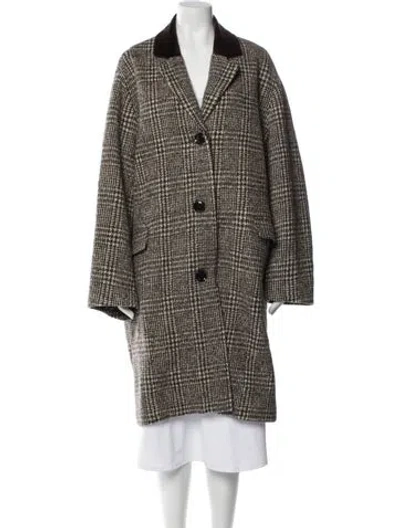 Pre-owned Doen Virgin Wool Tweed Pattern Coat W/ Tags In Multicolor