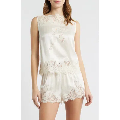 Doen Viviane Lace-trim Blouse In Neutral