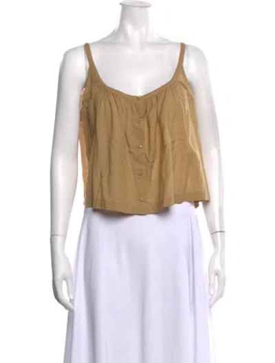 Pre-owned Doen V-neck Sleeveless Blouse W/ Tags In Neutral