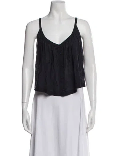 Pre-owned Doen V-neck Sleeveless Top In Multi
