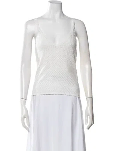 Pre-owned Doen V-neck Sleeveless Top In Neutrals