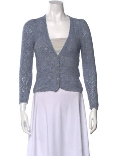 Pre-owned Doen V-neck Sweater In Blue