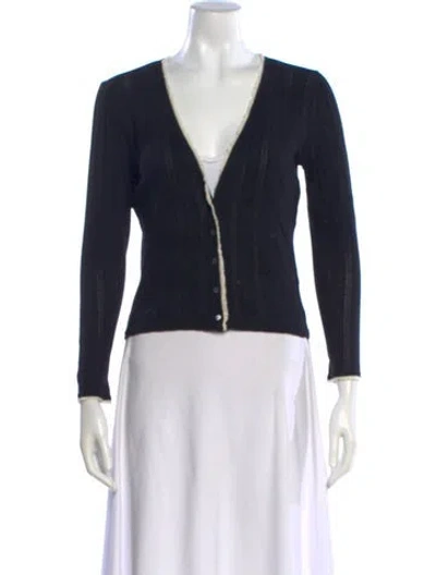 Pre-owned Doen V-neck Sweater In Blue