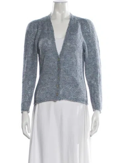 Pre-owned Doen V-neck Sweater In Blue