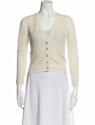Pre-owned Doen V-neck Sweater In Neutral