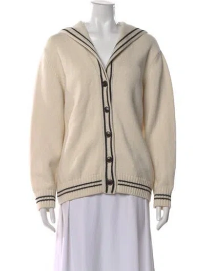 Pre-owned Doen V-neck Sweater In Neutral