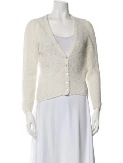 Pre-owned Doen V-neck Sweater In Neutrals