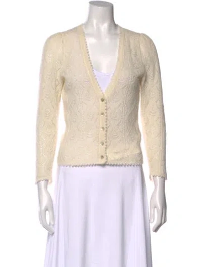 Pre-owned Doen V-neck Sweater In White