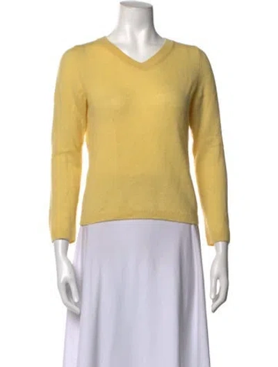 Pre-owned Doen V-neck Sweater In Yellow
