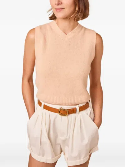 Doen V-neck Vest In Nude