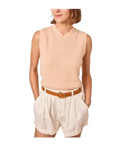 Doen V-neck Vest In Nude