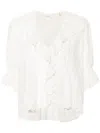 Doen White Henri Organic Cotton Blouse In White