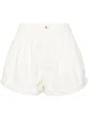 DOEN WHITE PAIGE COTTON MINI SHORTS