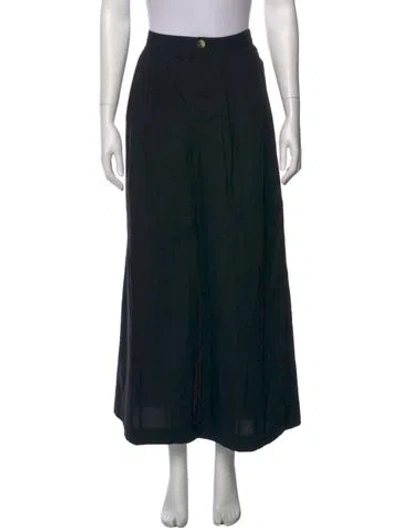 Pre-owned Doen Wide Leg Pants In Black