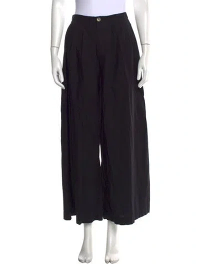 Pre-owned Doen Wide Leg Pants In Black