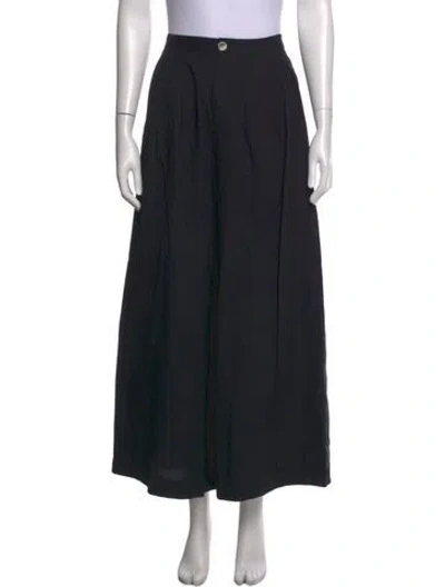 Pre-owned Doen Wide Leg Pants In Black
