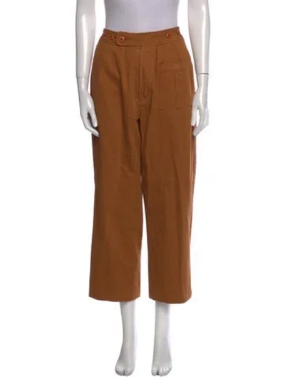 Pre-owned Doen Wide Leg Pants In Brown