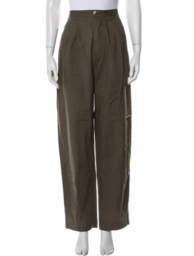 Pre-owned Doen Wide Leg Pants In Green