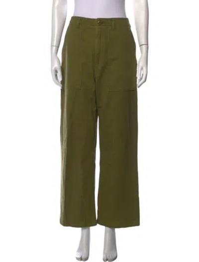 Pre-owned Doen Wide Leg Pants In Green